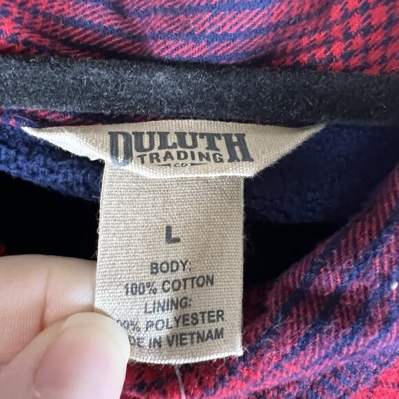 NWT Duluth Trading Co Women's Free Swingin' Lined Flannel Shirt‎ Shacket Plaid L - Picture 5 of 10